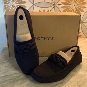 Brand new, out of box, size 6.5 black braided Rothy drivers